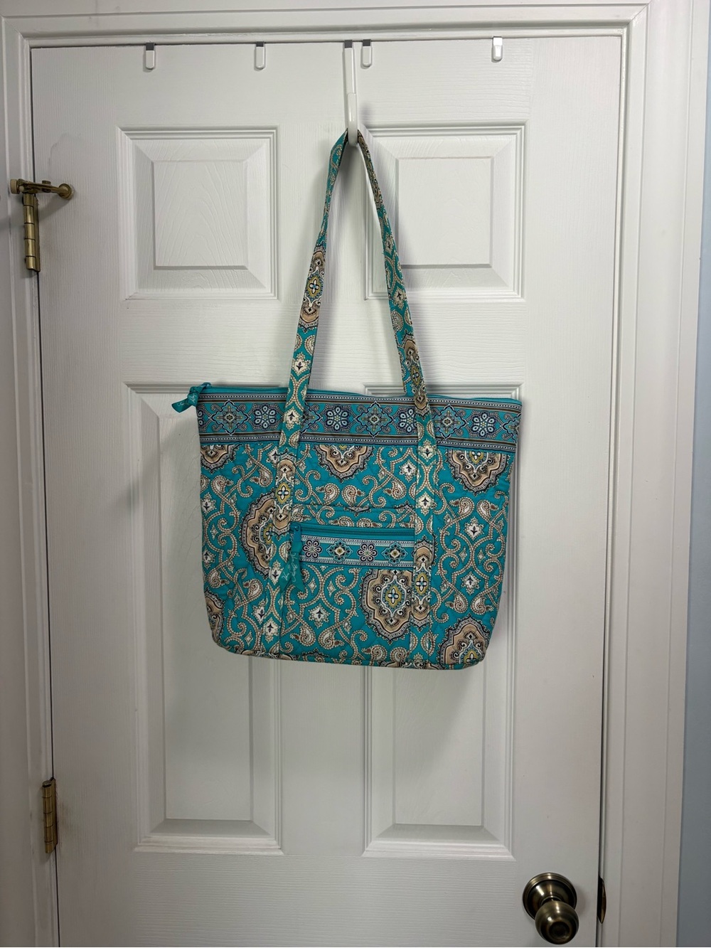Vera Bradley Turquoise Paisley-Print Tote